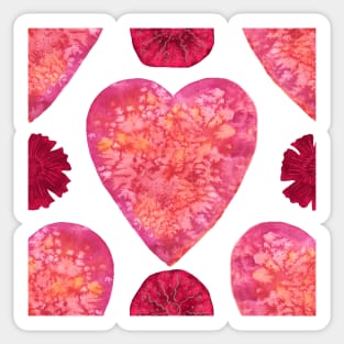 Hearts and Flowers for Valentine's Day Sticker